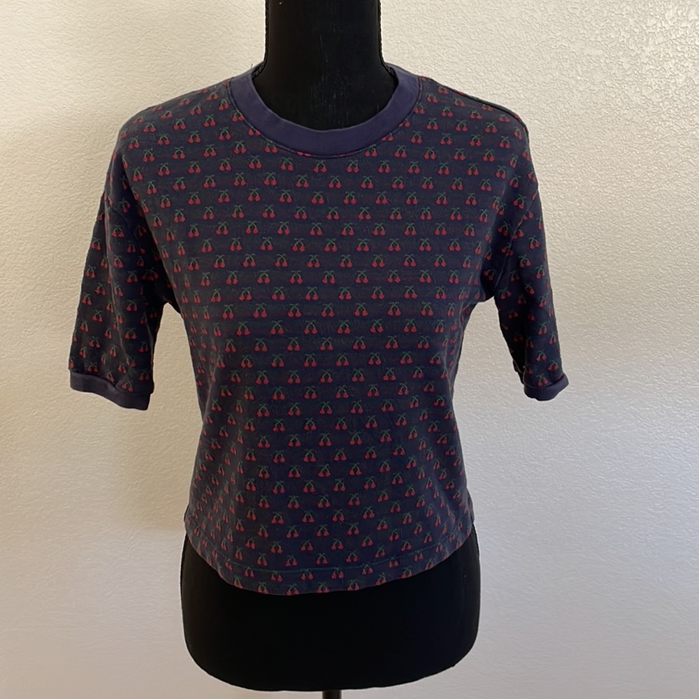 Madewell size XXS crop top with Cherry print